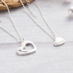 Silver Plated Mother and Daughter Necklace Set by Philip Jones