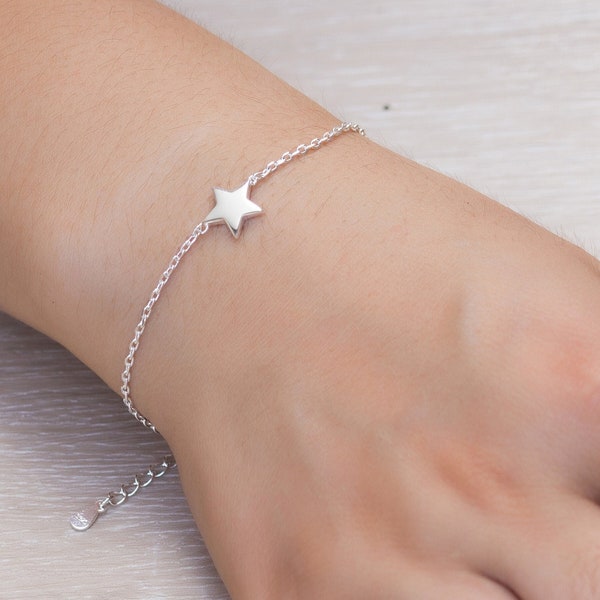 Sterling Silver Star Bracelet by Philip Jones