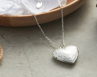 Silver Plated Heart Locket by Philip Jones