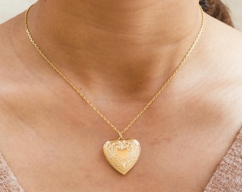 Gold Plated Heart Locket by Philip Jones