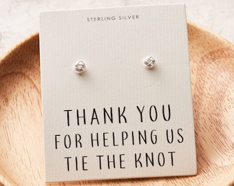 Sterling Silver "Tie The Knot" Earrings (Pair) by Philip Jones