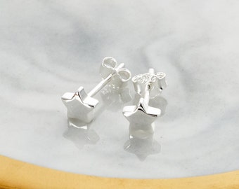 Sterling Silver Star Earrings (Pair) by Philip Jones