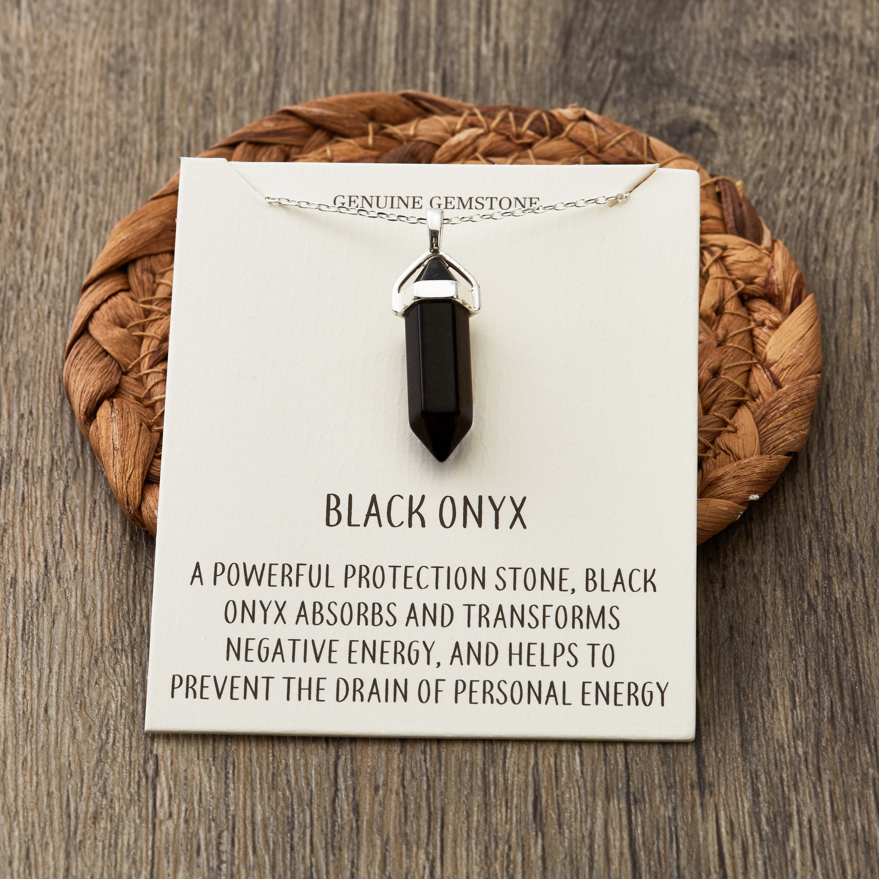Black onyx crystal necklace meaning discount