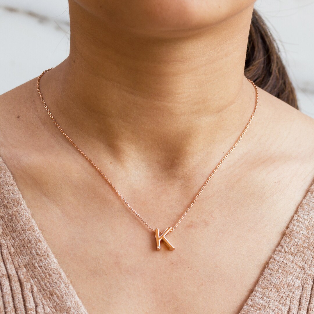 Rose gold clearance letter k