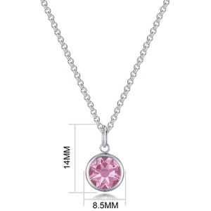October tourmaline Birthstone Necklace Created With Zircondia® Crystals ...
