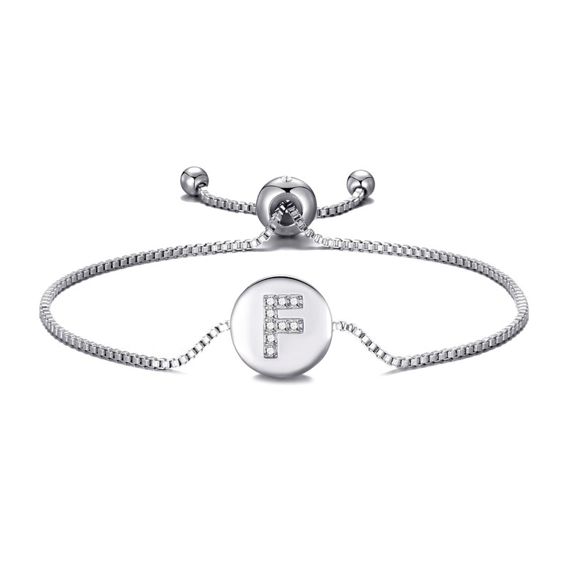 Initial Friendship Bracelet Letter F Created with Zircondia® - Etsy.de