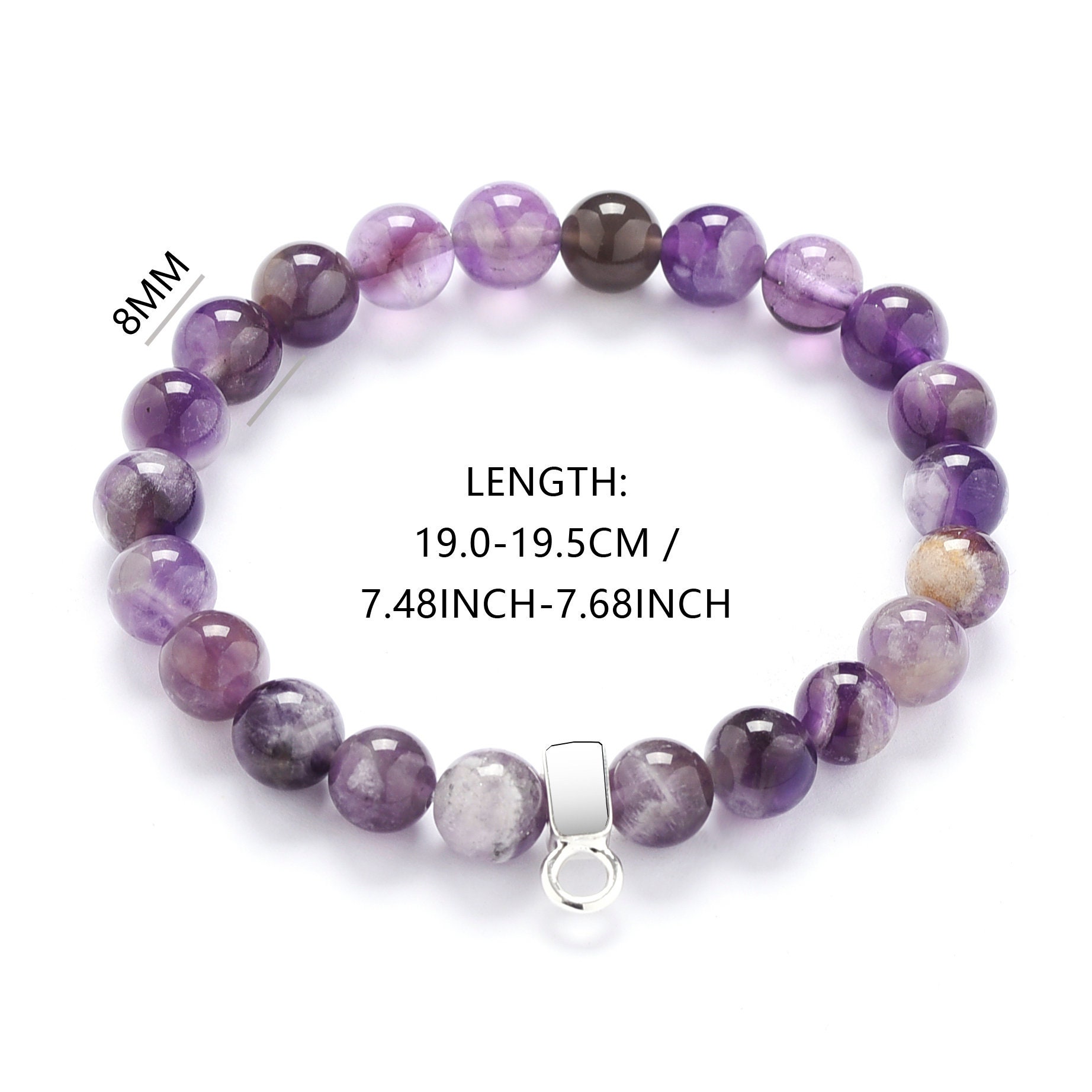 Buddha Amethyst Gemstone Charm Bracelet by Philip Jones - Etsy