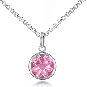 October tourmaline Birthstone Necklace Created With Zircondia® Crystals ...