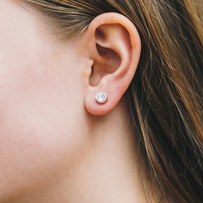 Silver 6mm Clip On Earrings Created with Swarovski® Etsy