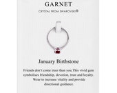 January (Garnet) Birthstone Ring Created with Swarovski Crystals by Philip Jones