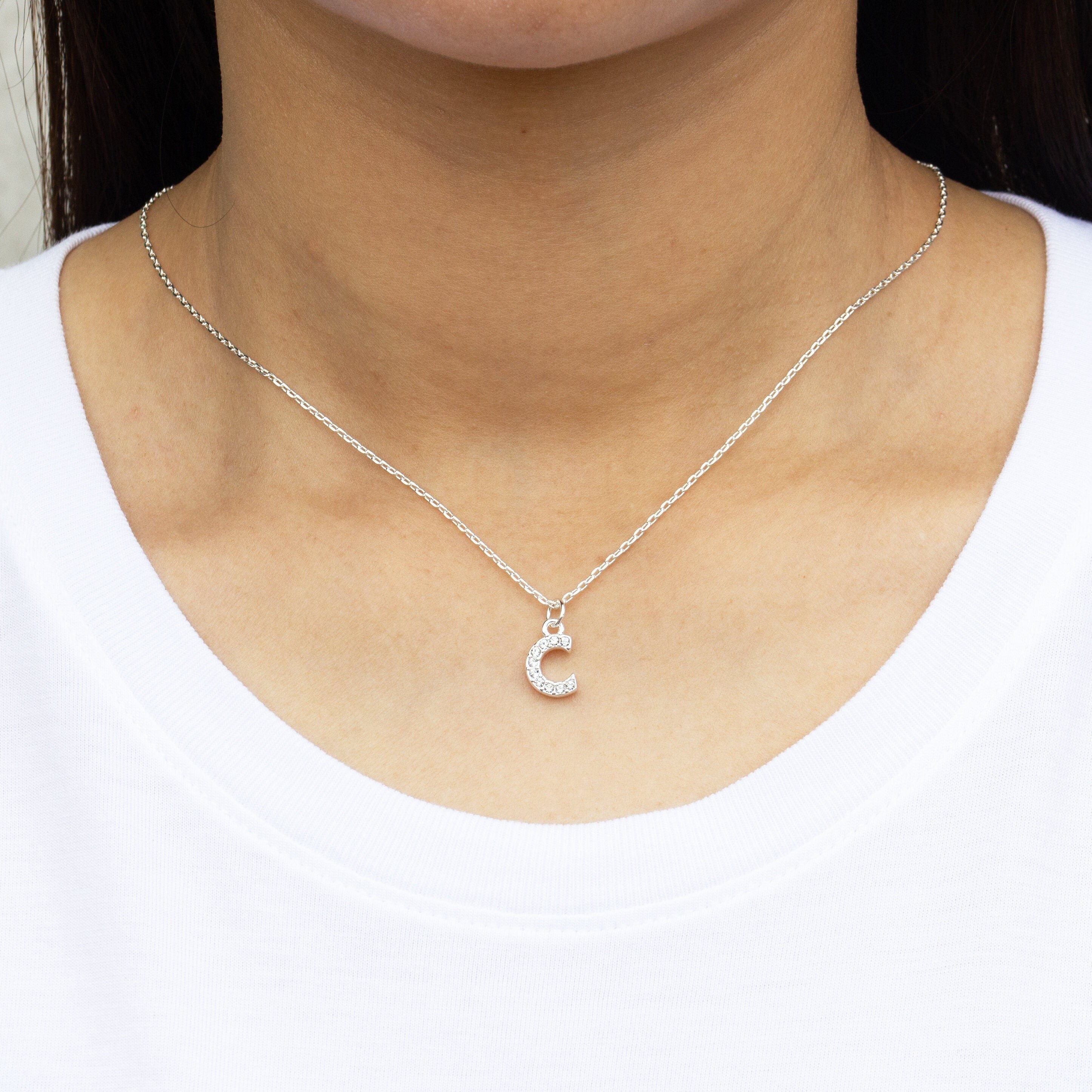 Diamond letter c pendant deals
