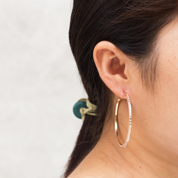 Etsy rose gold hoop earrings clearance