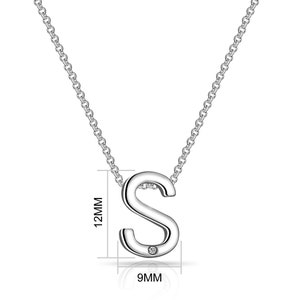 Philip Jones Collana Iniziale Lettera S - Placcata Oro Rosa Con Cristalli Zircondia - 4