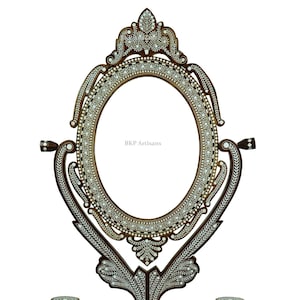 Inlaid Standing Mirror | Acrylic Inlay|Handmade|Ready for delivery|