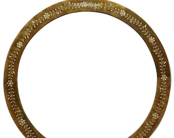 Inlaid Round Frame|Inlaid Mirror Frame| India Antique Frame|Bone Inlay Frame|Inlaid Frame|Mirror Inlay