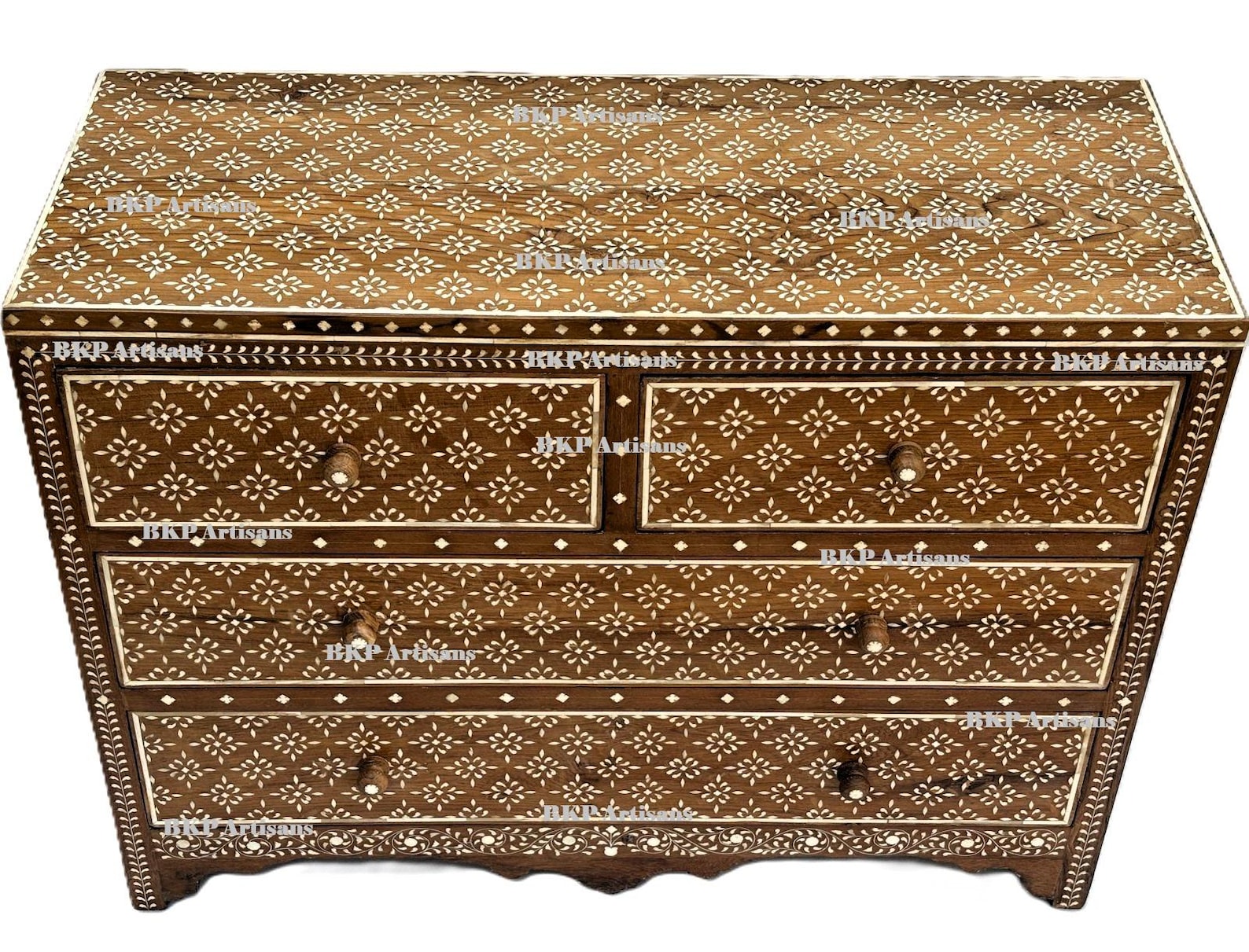 Inlaid Chester|drawers| Inlay Bedside Table|inlaid Bed Side Table| Teak ...