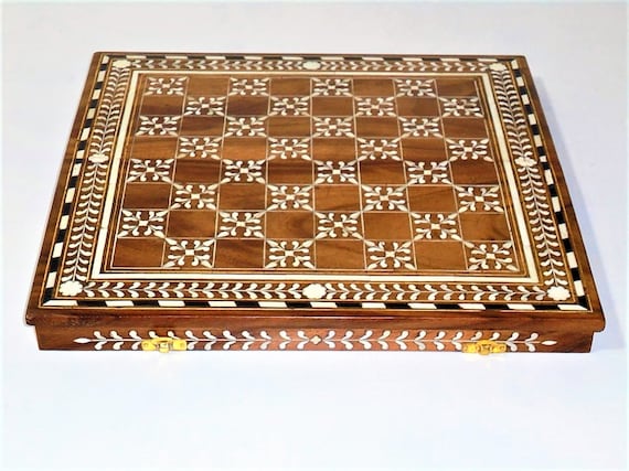 The Heritage Foldable handcrafted Chess Board , Sheesham wood with Rare  Inlay workmanship