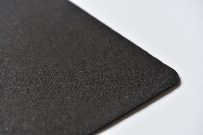 Black Desk Pad Laptop Mat Desk Mat Office Decor Computer Accessories Wool Felt Mat