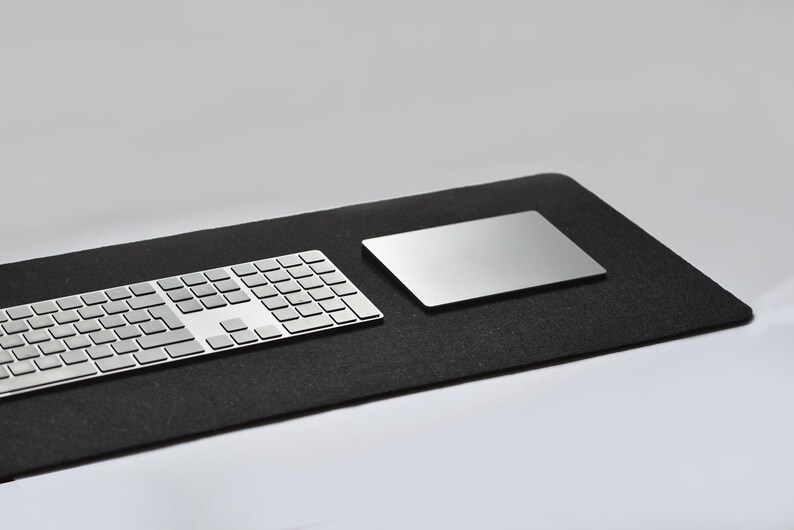 Black Desk Pad Laptop Mat Desk Mat Office Decor Computer Accessories Wool Felt Mat