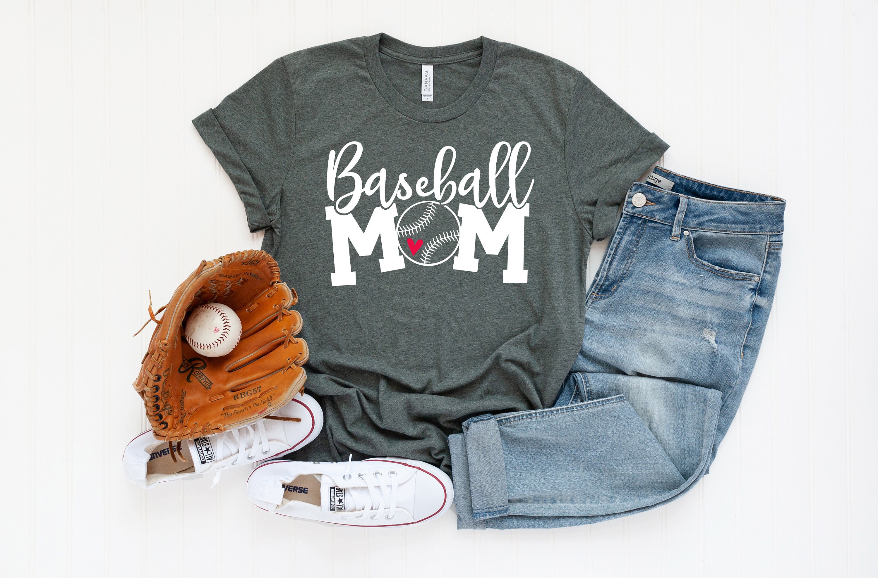 Baseball Mom Short Sleeve Tshirt Saying T shirt Graphic Tees