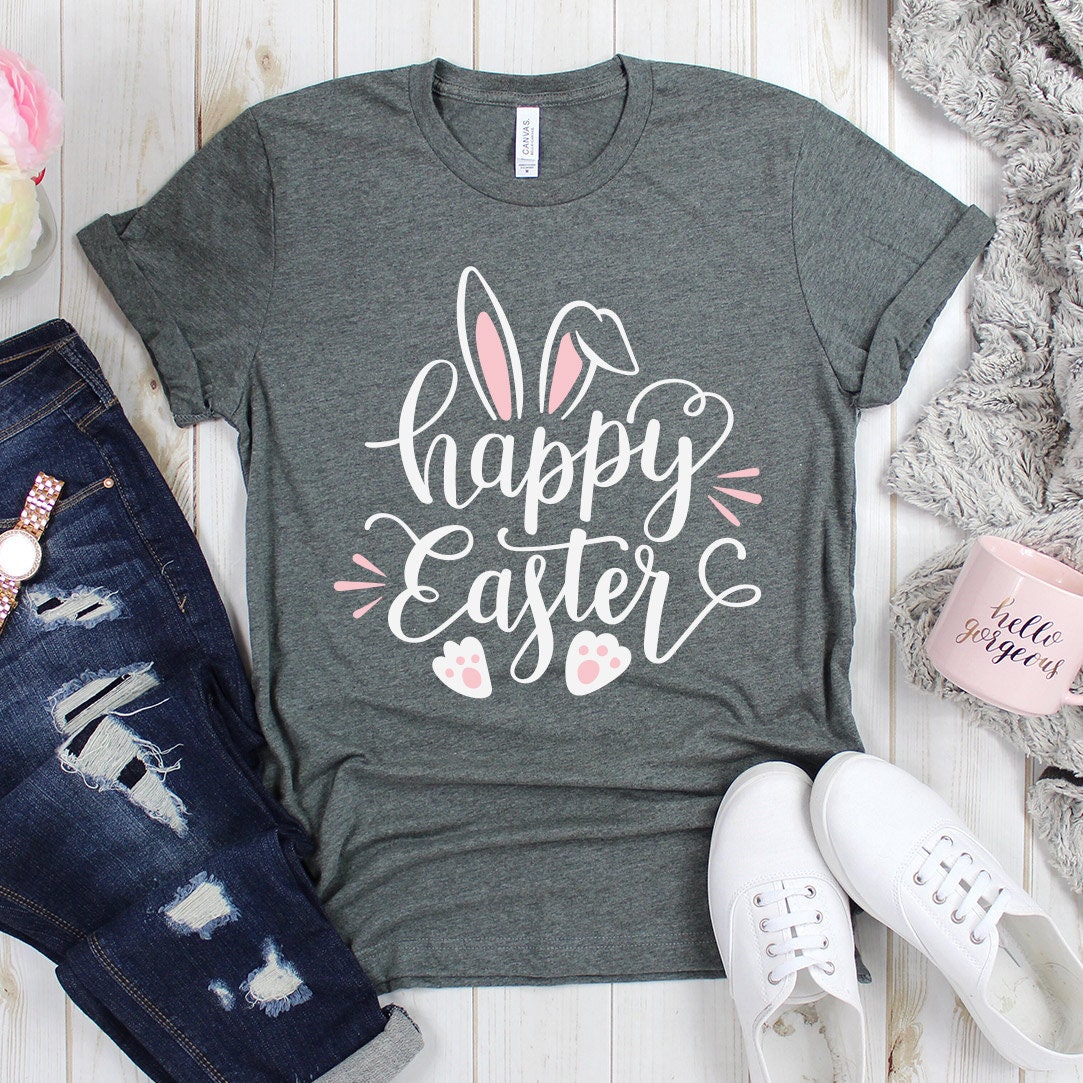 Happy Easter T-Shirt | Easter Bunny Shirt | Easter Graphic T shirt for