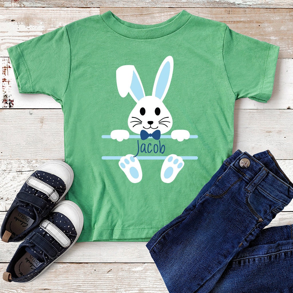 Boys and Girls Youth Easter Bunny Personalized T-shirt | Easter Tshirt for kids | Kids Easter