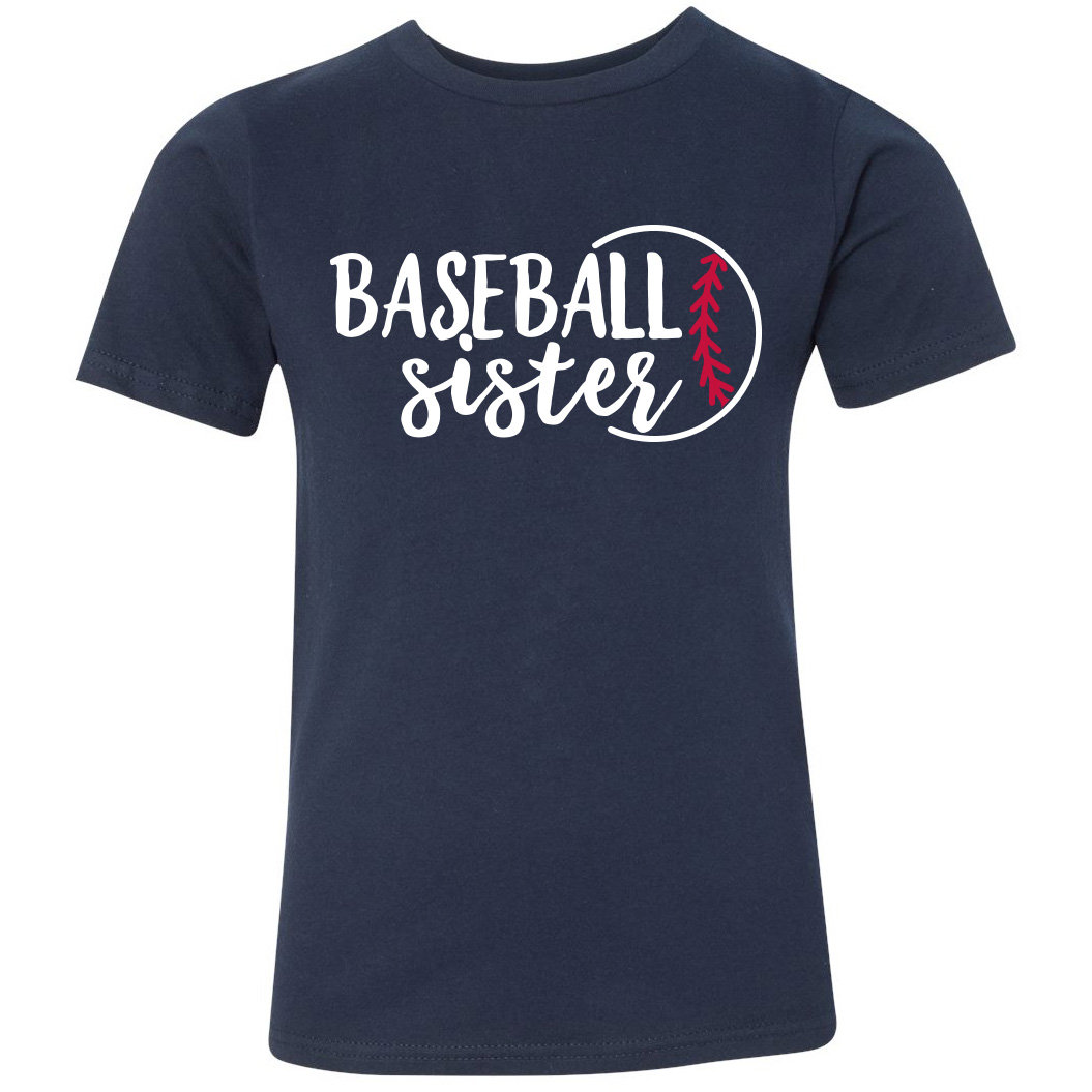 Youth Baseball Sister T Shirt Baseball Sister Shirt Baseball Sister Tee Baseball Biggest 