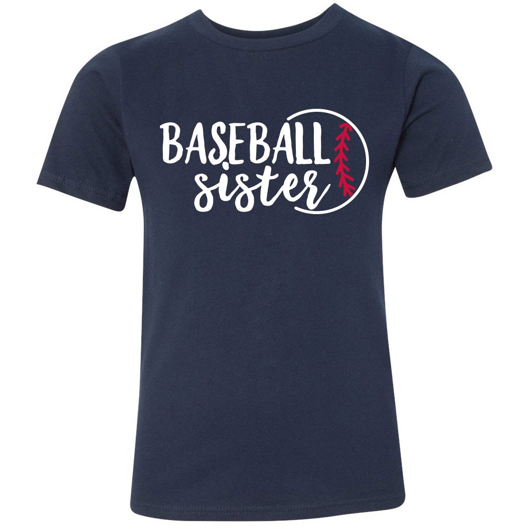 Youth Baseball Sister TShirt Baseball Sister Shirt Baseball Sister