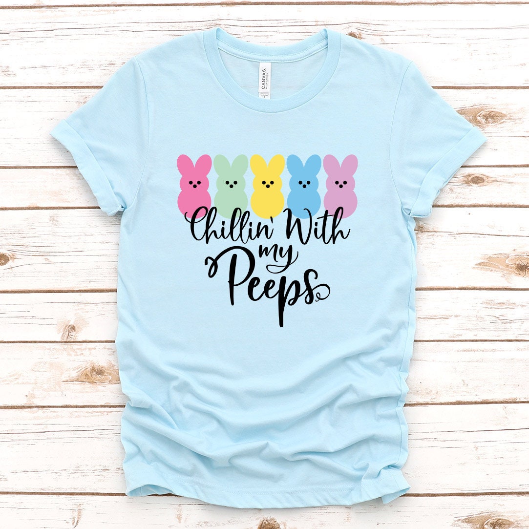 peeps easter shirt Chillin with my Peeps shirt peeps shirt Easter T shirt youths Easter shirt