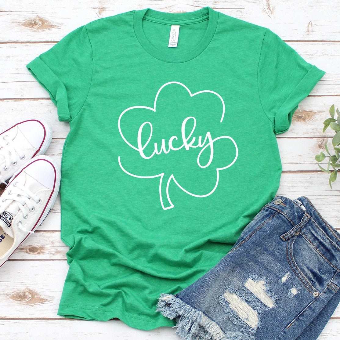 St Patricks Day Lucky Shamrock Graphic T shirt for Women | St Patricks ...