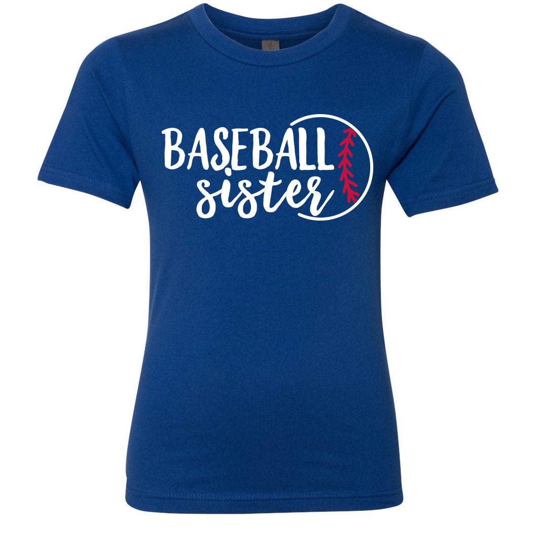 Youth Baseball Sister TShirt Baseball Sister Shirt Baseball Sister