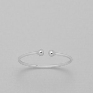Sterling silver open ring Minimalist ring, Dainty open bead ring, handmade jewellery, Open stacking ring, bead ring, Gift for her, Ball ring