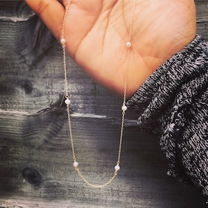 Dainty Choker - Labradorite Choker, Pearl Choker, Moonstone Choker, Black Spinel Choker, 18ct gold Vermeil Choker, Sterling Silver