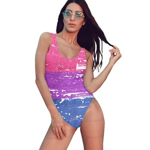 Transgender Pride Flag Gay Swimsuit Transexual Party One Etsy