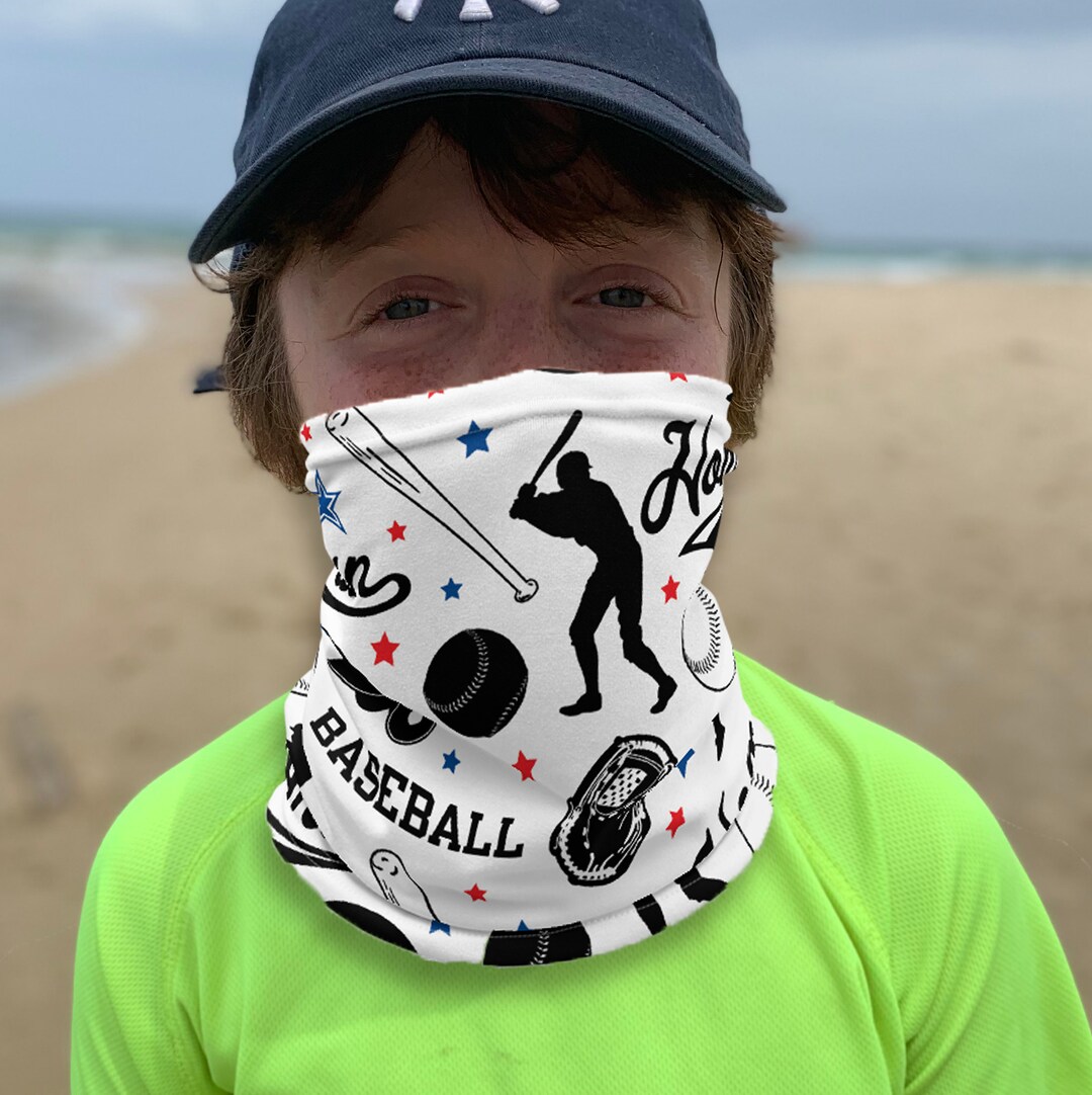 Kids Baseball Face Mask Neck Gaiter for Boys Washable Soft Etsy