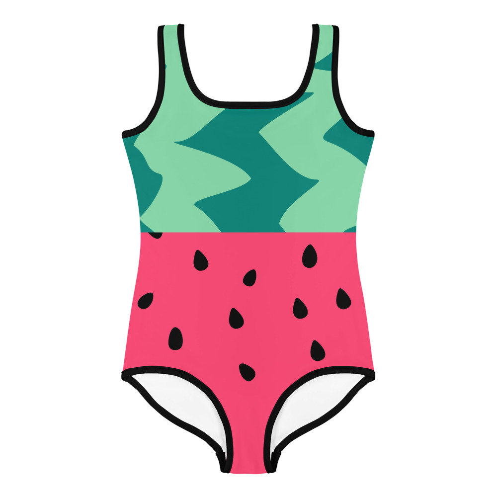 Cute Watermelon Swimsuit One Piece Girls Swimsuit Birthday | Etsy