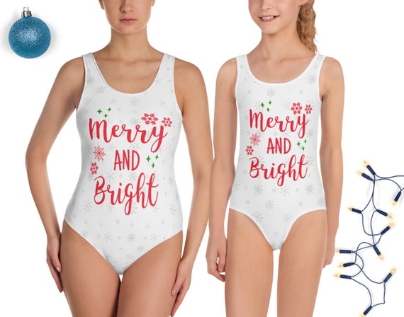 matching mother daughter swim