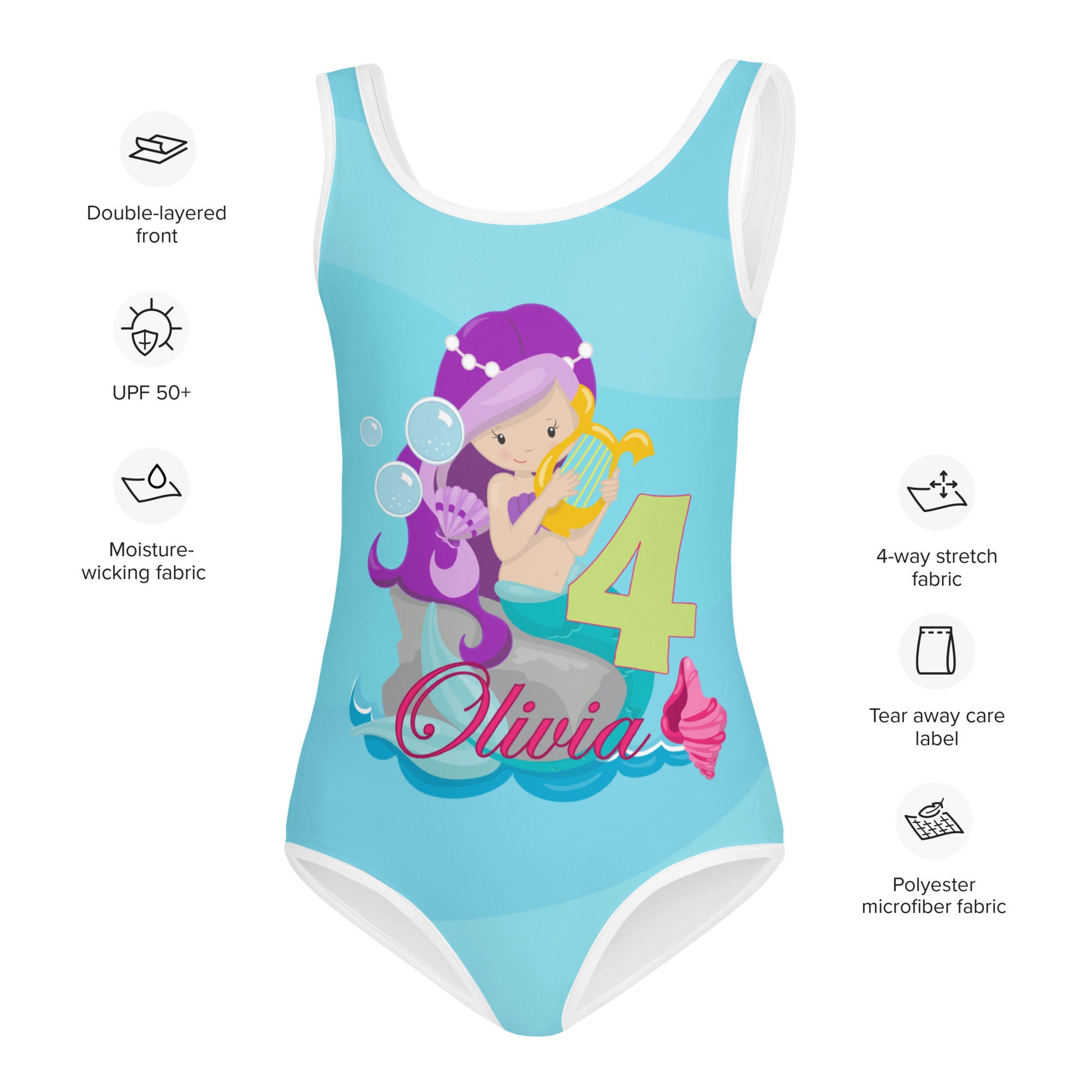 First birthday swimsuit girl top