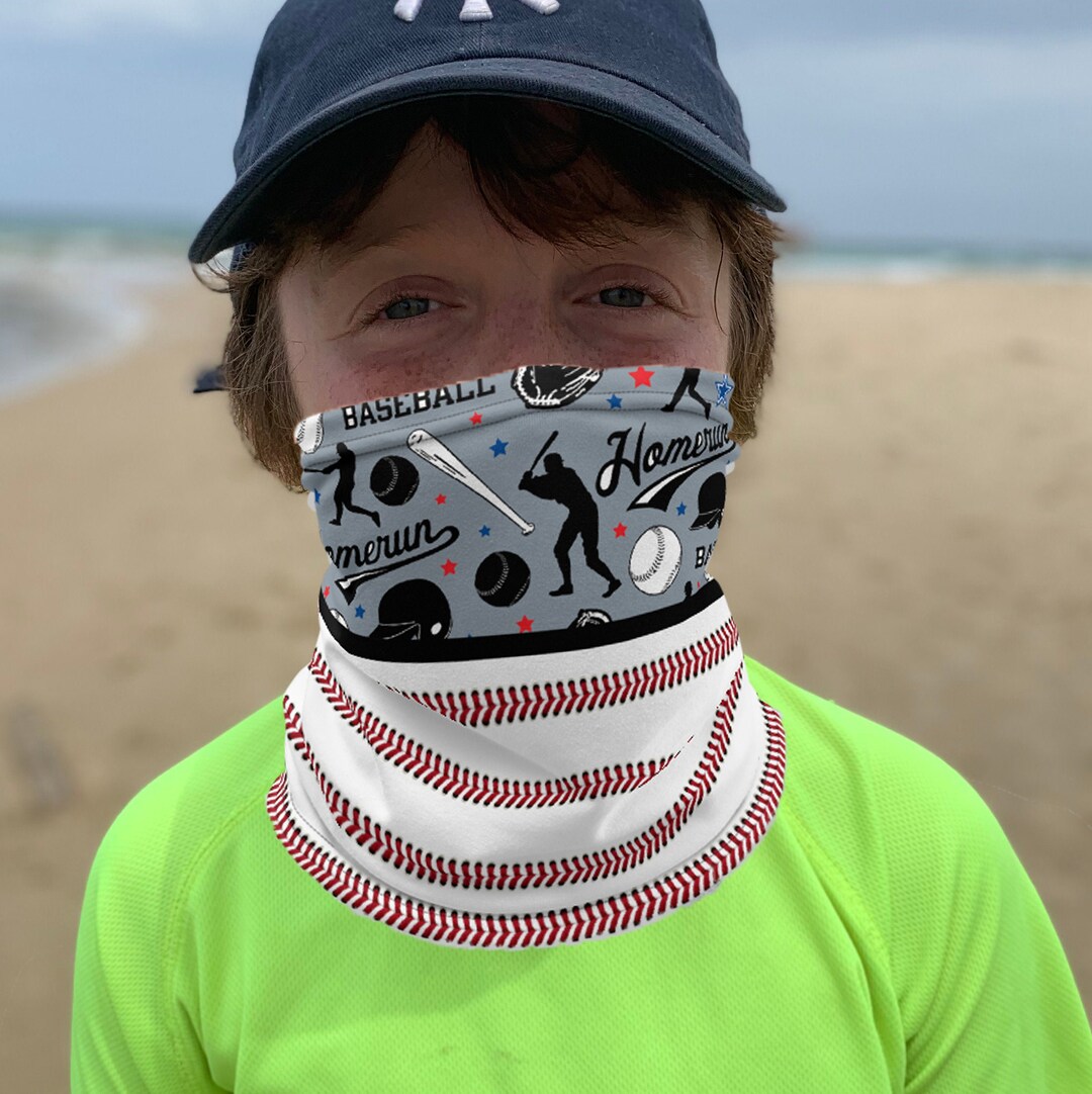 Baseball Face Mask Neck Gaiter for Kids Boys Washable Soft Etsy