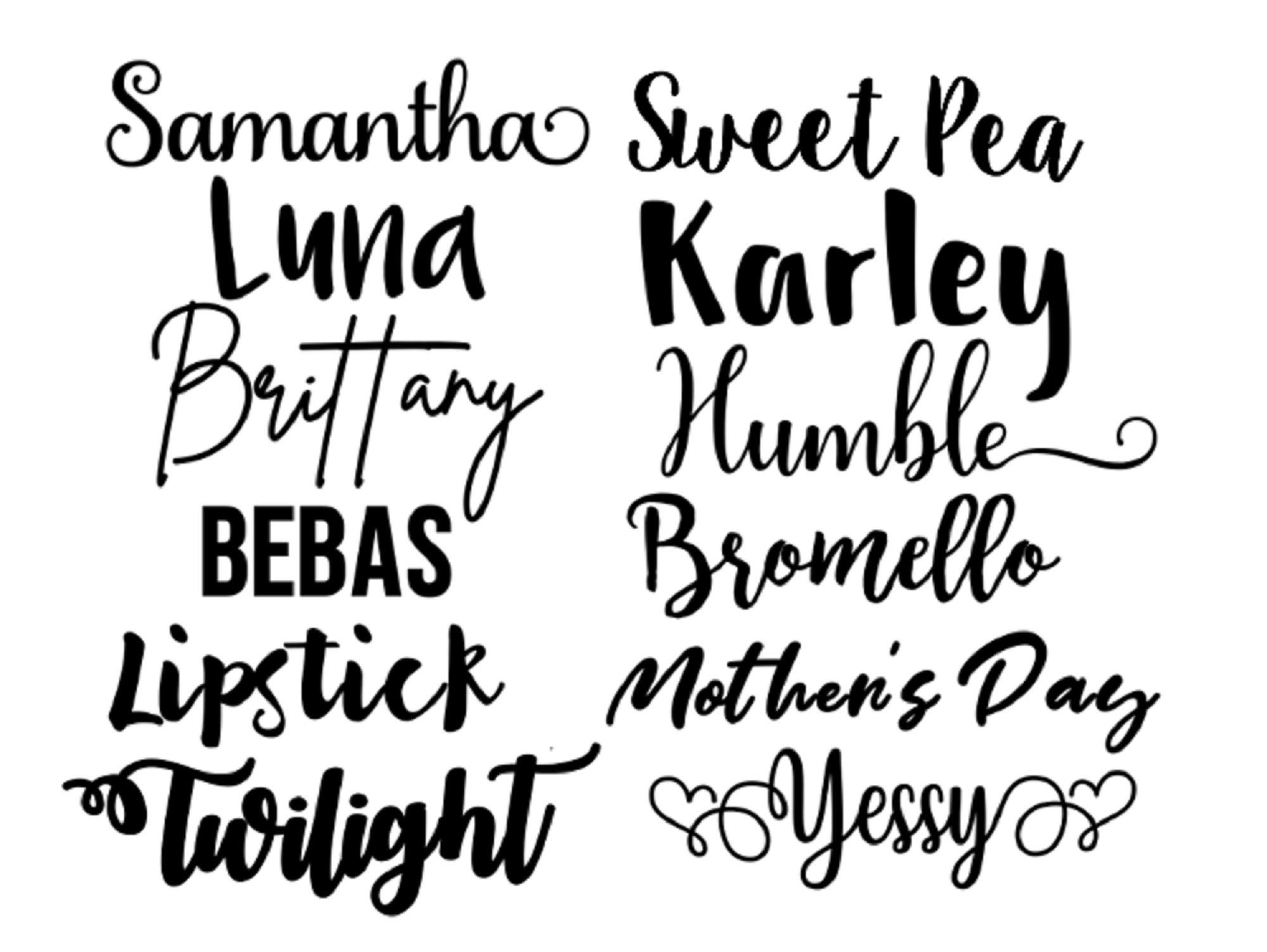 Name Decal used for labeling any hard smooth surface such as Etsy