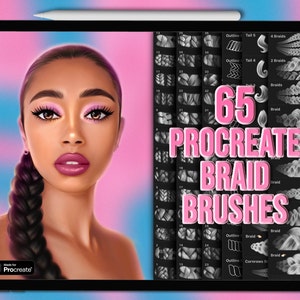 Braid Procreate brushes. Procreate hair brushes. Hair Procreate brushes. Procreate braid brushes. Procreate hair texture brushes