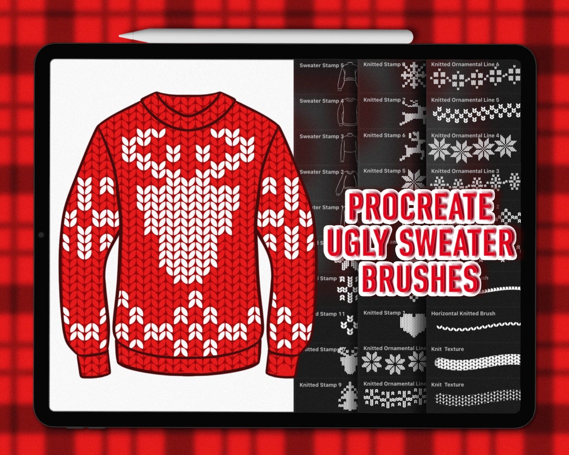 Procreate Ugly Sweater Brushes Procreate Knitted Brushes Etsy