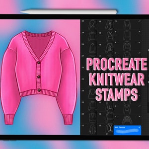 Knitted Procreate clothes stamps. Procreate clothes stamp brushes. Procreate clothes stamp. Procreate clothing stamps. Procreate stamps