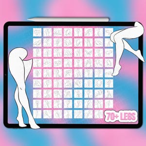 Cartoon Procreate pose maker stamps | Procreate cartoon pose stamps | Procreate cartoon character | Cartoon pose Photoshop brushes