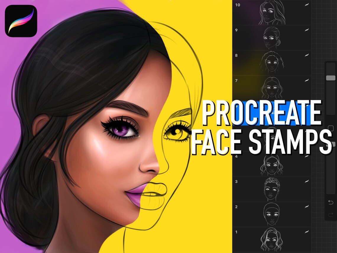 free face stamps for procreate