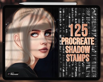 Procreate shadow stamps. Procreate shadow brushes. Procreate portrait brushes