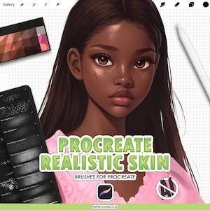 Pinceles de piel para Procreate: pinceles realistas para poros, pecas, reflejos, texturas y difuminado.