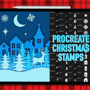 Christmas Procreate Brushes | Procreate Christmas Stamps | Procreate ...