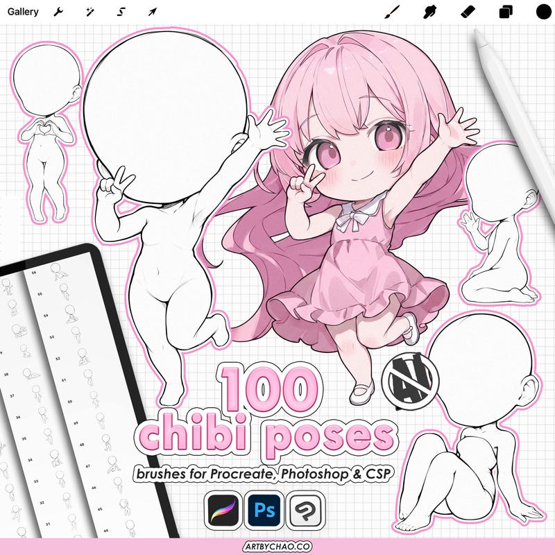 Chibi Drawing Base - Etsy