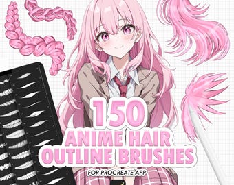 Anime Procreate Haarbürsten - Japanische Anime Procreate Haarbürsten